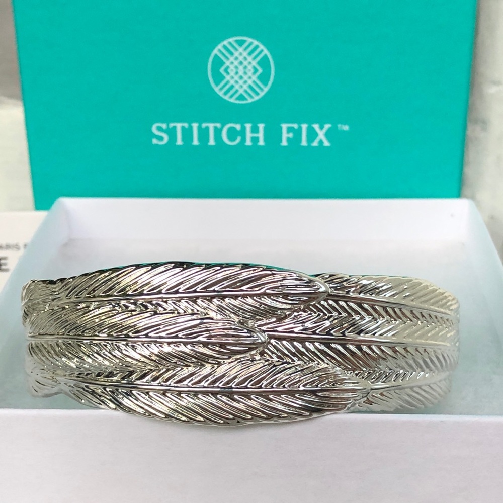 Stitch Fix Silver Feather Cuff Bracelet